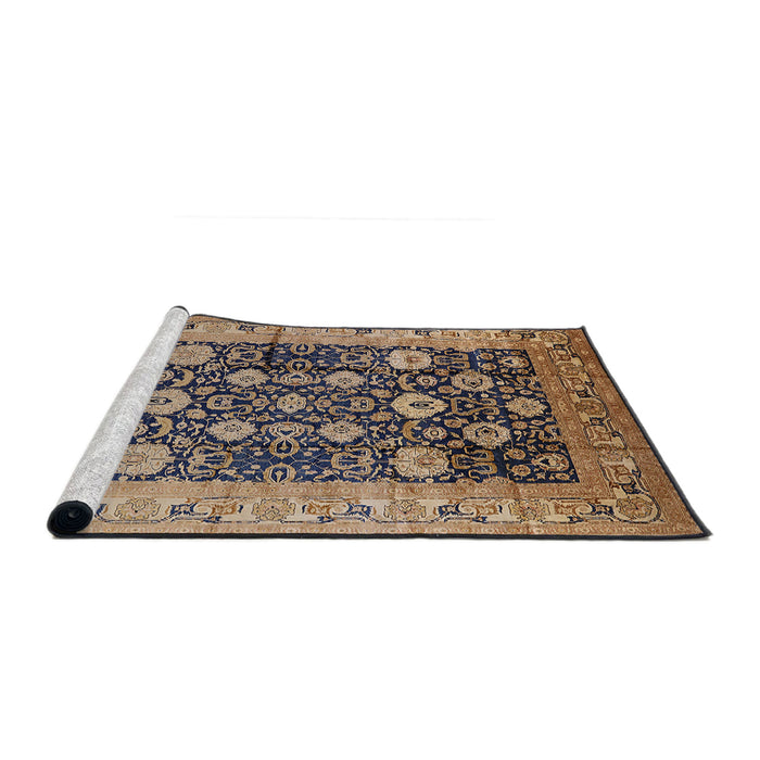 Sideview of Machine Washable Industrial Modern Purple Rug, wshurb1756