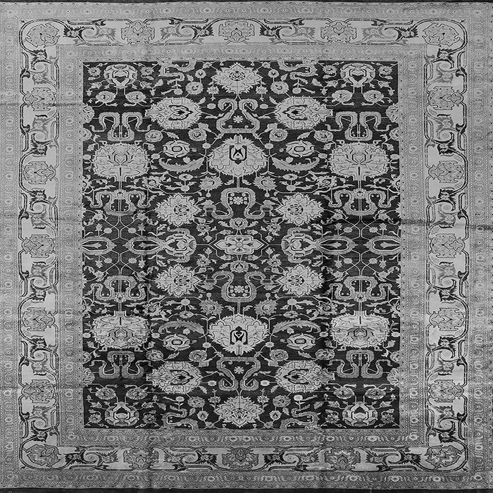 Square Oriental Gray Industrial Rug, urb1756gry