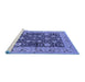 Sideview of Machine Washable Oriental Blue Industrial Rug, wshurb1756blu