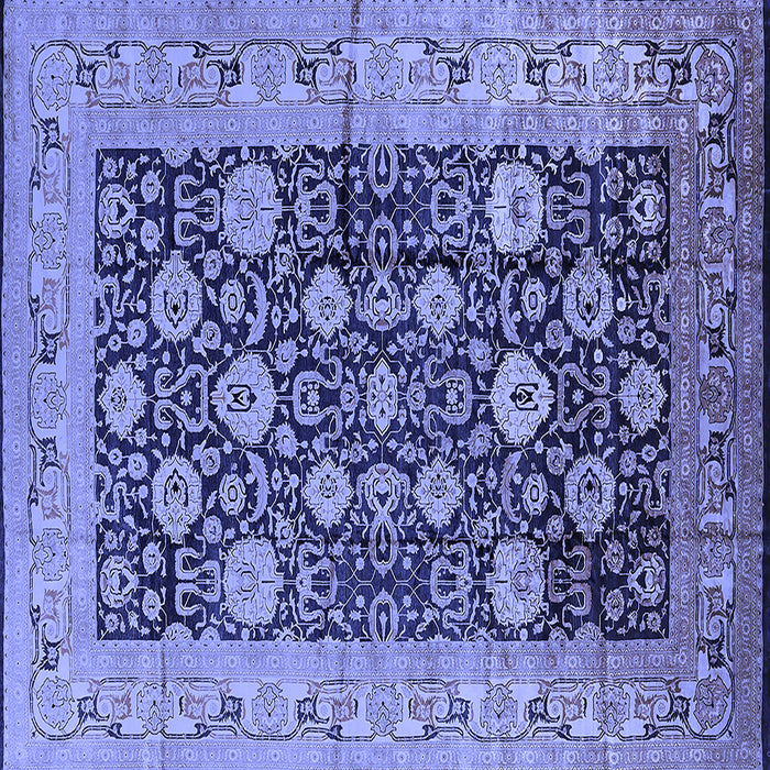 Square Oriental Blue Industrial Rug, urb1756blu