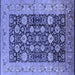 Square Oriental Blue Industrial Rug, urb1756blu