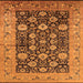 Square Oriental Orange Industrial Rug, urb1756org