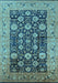 Oriental Light Blue Industrial Rug, urb1756lblu