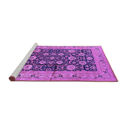 Sideview of Machine Washable Oriental Purple Industrial Area Rugs, wshurb1756pur