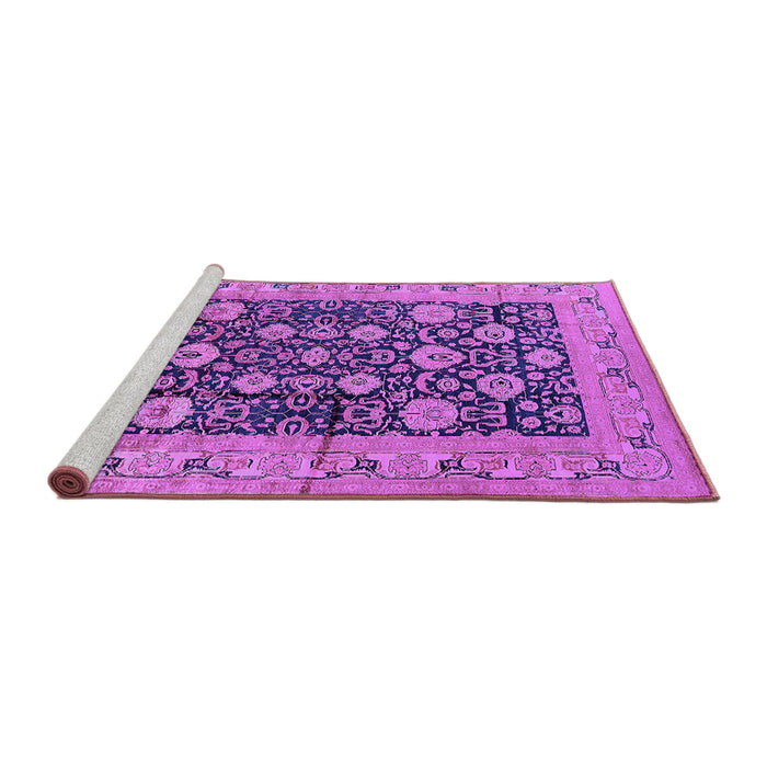 Sideview of Machine Washable Oriental Purple Industrial Area Rugs, wshurb1756pur