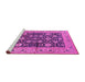 Sideview of Machine Washable Oriental Pink Industrial Rug, wshurb1756pnk