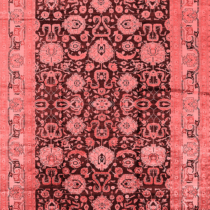 Machine Washable Oriental Red Industrial Rug, wshurb1756red