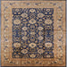 Square Mid-Century Modern Purple Oriental Rug, urb1756