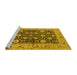 Sideview of Machine Washable Oriental Yellow Industrial Rug, wshurb1756yw