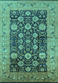 Oriental Turquoise Industrial Rug, urb1756turq