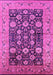 Machine Washable Oriental Pink Industrial Rug, wshurb1756pnk