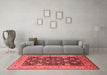 Industrial Red Washable Rugs