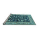 Sideview of Machine Washable Oriental Light Blue Industrial Rug, wshurb1756lblu