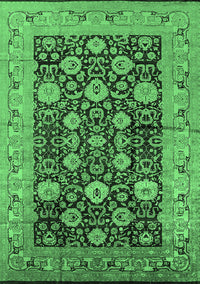 Oriental Emerald Green Industrial Rug, urb1756emgrn