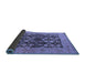 Sideview of Oriental Blue Industrial Rug, urb1757blu