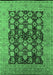 Machine Washable Oriental Emerald Green Industrial Area Rugs, wshurb1757emgrn