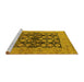 Sideview of Machine Washable Oriental Yellow Industrial Rug, wshurb1757yw