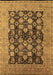 Machine Washable Oriental Brown Industrial Rug, wshurb1757brn