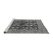 Sideview of Machine Washable Oriental Gray Industrial Rug, wshurb1757gry