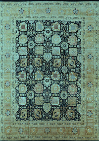 Oriental Light Blue Industrial Rug, urb1757lblu