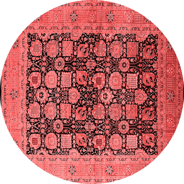 Machine Washable Oriental Red Industrial Rug, wshurb1757red