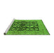 Sideview of Machine Washable Oriental Green Industrial Area Rugs, wshurb1757grn