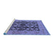 Sideview of Machine Washable Oriental Blue Industrial Rug, wshurb1757blu