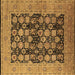 Square Oriental Brown Industrial Rug, urb1757brn