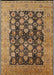 Machine Washable Industrial Modern Sangria Brown Rug, wshurb1757