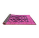 Sideview of Oriental Pink Industrial Rug, urb1757pnk