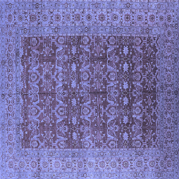 Square Oriental Blue Industrial Rug, urb1758blu