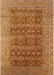 Mid-Century Modern Mahogany Brown Oriental Rug, urb1758