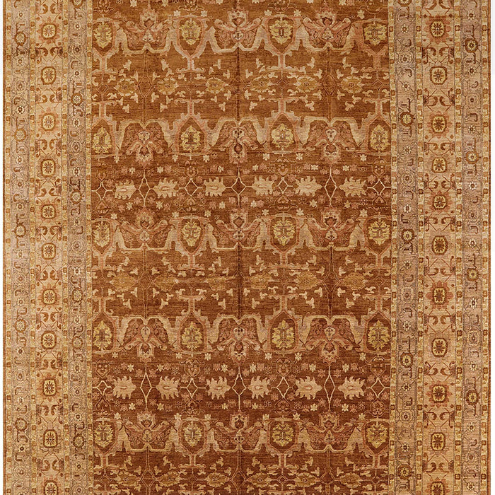 Mid-Century Modern Mahogany Brown Oriental Rug, urb1758