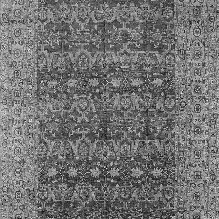 Machine Washable Oriental Gray Industrial Rug, wshurb1758gry