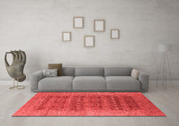 Machine Washable Oriental Red Industrial Rug, wshurb1758red