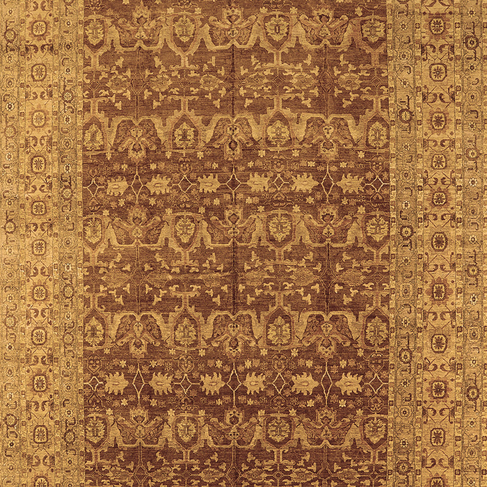 Machine Washable Oriental Brown Industrial Rug, wshurb1758brn