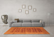 Machine Washable Oriental Orange Industrial Area Rugs in a Living Room, wshurb1758org