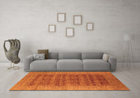 Machine Washable Oriental Orange Industrial Rug, wshurb1758org