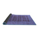 Sideview of Oriental Blue Industrial Rug, urb1758blu