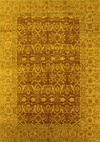 Oriental Yellow Industrial Rug, urb1758yw