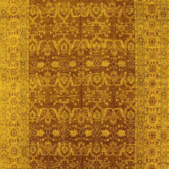 Oriental Yellow Industrial Rug, urb1758yw