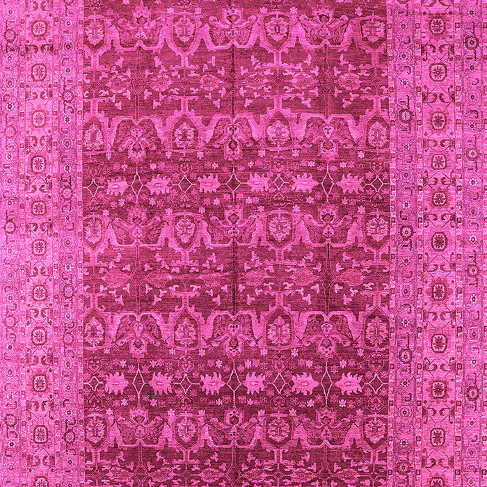 Machine Washable Oriental Pink Industrial Rug, wshurb1758pnk