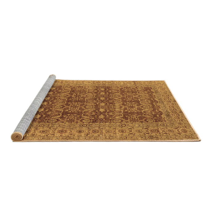Sideview of Machine Washable Oriental Brown Industrial Rug, wshurb1758brn