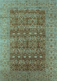 Oriental Light Blue Industrial Rug, urb1758lblu