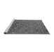 Sideview of Machine Washable Oriental Gray Industrial Rug, wshurb1759gry