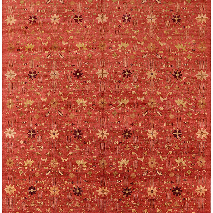Machine Washable Industrial Modern Red Rug, wshurb1759