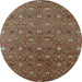 Round Oriental Light Blue Industrial Rug, urb1759lblu