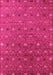 Machine Washable Oriental Pink Industrial Rug, wshurb1759pnk