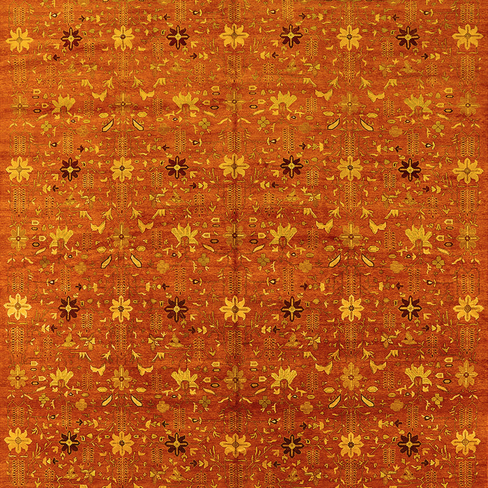 Oriental Yellow Industrial Rug, urb1759yw