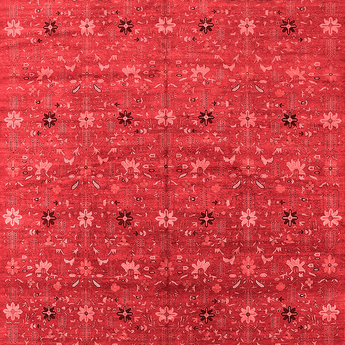 Machine Washable Oriental Red Industrial Rug, wshurb1759red